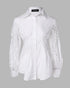 Lantern Sleeve Eyelet Embroidery Top white