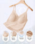 Lace V-Neck Adjustable Spaghetti Strap Bralette Camisoles Sexy Soft Crop Cami Top nude