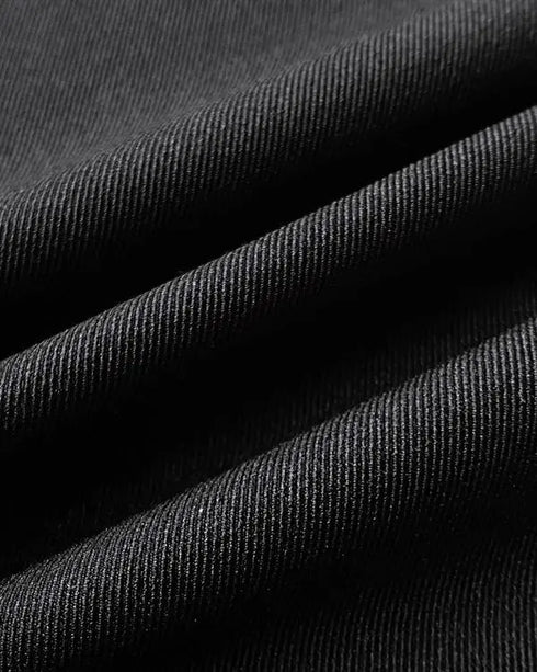 Rhinestone Decor Open Front Long Sleeve Coat Casual Crop Blazer Coat black