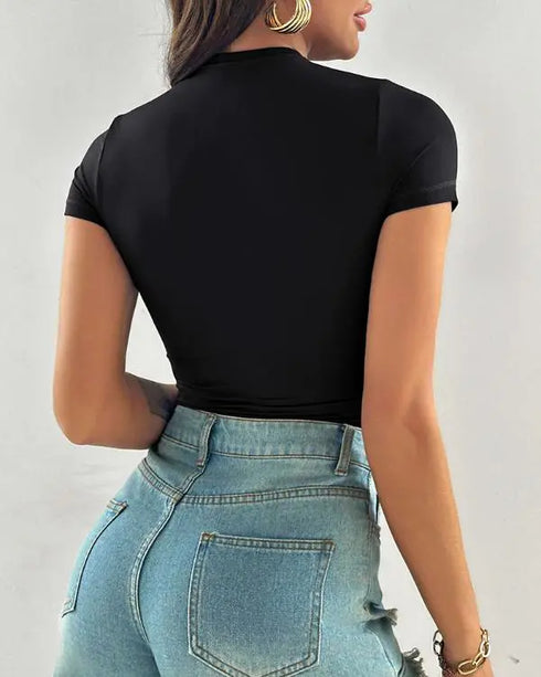 ChicMe ContourX 2-Pack Crewneck Short Sleeve Tee Slim Fit Basic T-Shirts style1