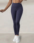 Winter Warm High Waisted Workout Athletic Leggings Tummy Control Butt Lifting Ultra Soft Thermal Lined Yoga Pants Women's Sportswear with Stacked Slit Pockets On Side purplish blue