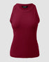O-Neck Sleeveless Basic Slim Fit Skinny Tank Casual Top(Without Pads) Wine red