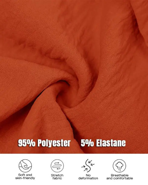 Button Down Shirt Dress Roll Tab Sleeve Side Drawstring Mini Dresses orange