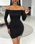 Glitter Long Sleeve Mock Neck Sheer Mesh Patch Bodycon Dress Night Out Party Mini Dress black
