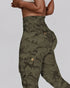 Butt Lifting Leggings with Flap Pockets High Waist Tummy Control Workout Cargo Pants Army green