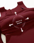 U-Neck Sleeveless Tank Seamless Skinny Layering Top with Built-In Bra Wine red