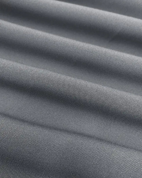 High Waist Zipper Fly Elastic Back Waist Trousers Casual Wide Leg Pants gray