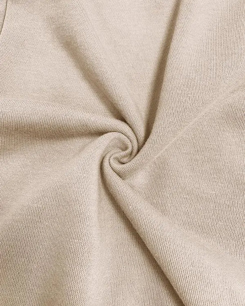 2 Piece Contrast Sequin Heart Pattern V-Neck Sweatshirt Leopard Print Sleeveless Tank Dress Set Apricot