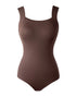 ChicMe ContourX U Neck Shapewear Built-in Bra Sleeveless High Strechy Slim Fit Tank BodySuits coffee