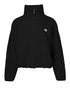 Stand Collar Zipper Design Casual Sweatshirt black