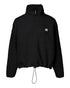 Stand Collar Zipper Design Casual Sweatshirt black