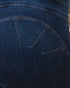 Front Button Zipper Fly High Waist Butt Lifting Skinny Denim Jeans Casual Pants dark blue
