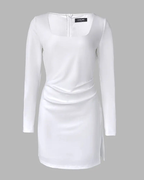 Round Neck Puff Sleeve Love Diamonds Hollow-out Faux Two-Piece Romper white