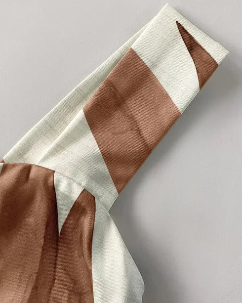 Plants Print Square Neck Thick Strap Maxi Dress Casual Slim Fit Side Slit Vacation Dress with Pockets brown