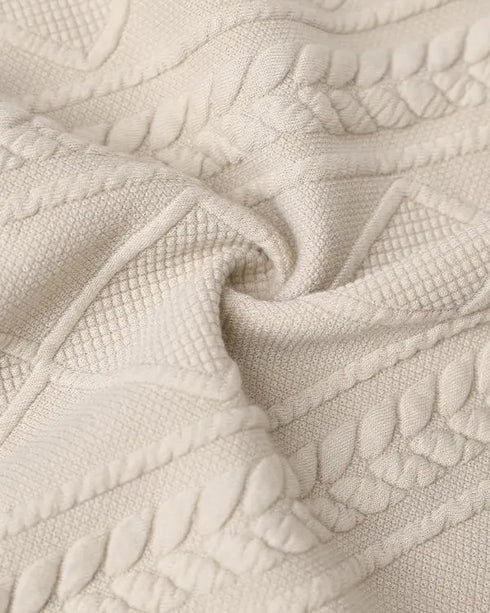 Shawl Collar Cable Textured Single Breasted Ruffle Hem Coat Light Khaki