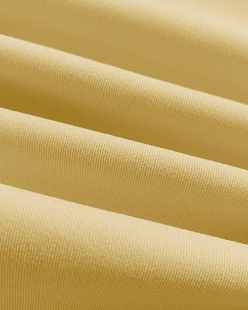 2 Pieces Outfits Sleeveless High Neck Cargo Pockets Design Top and Casual Cuffed Long Pants Set yellow