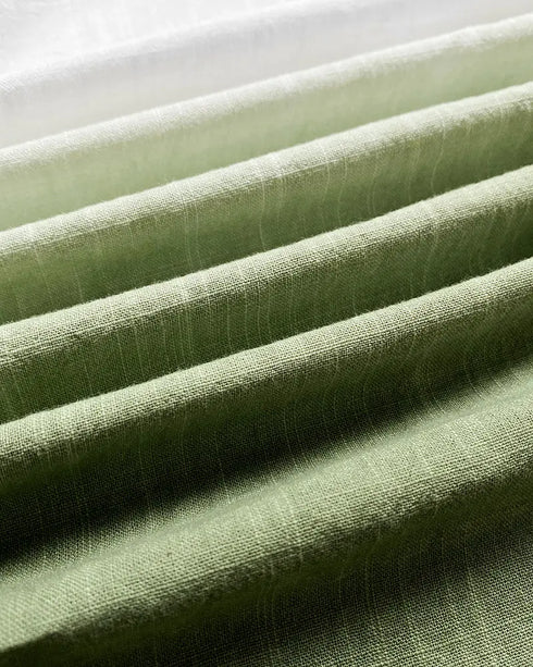 2 Pieces Outfit Ombre Print Long Sleeve Blouse and Casual High Waist Wide Leg Pants Set (Without Belt) dark green