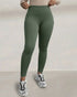 Winter Warm High Waisted Workout Athletic Leggings Tummy Control Butt Lifting Ultra Soft Thermal Lined Yoga Pants Women's Sportswear with Stacked Slit Pockets On Side Army green