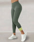 Winter Warm High Waisted Workout Athletic Leggings Tummy Control Butt Lifting Ultra Soft Thermal Lined Yoga Pants Women's Sportswear with Stacked Slit Pockets On Side Army green