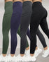 Winter Warm High Waisted Workout Athletic Leggings Tummy Control Butt Lifting Ultra Soft Thermal Lined Yoga Pants Women's Sportswear with Stacked Slit Pockets On Side Army green