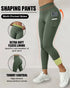 Winter Warm High Waisted Workout Athletic Leggings Tummy Control Butt Lifting Ultra Soft Thermal Lined Yoga Pants Women's Sportswear with Stacked Slit Pockets On Side Army green