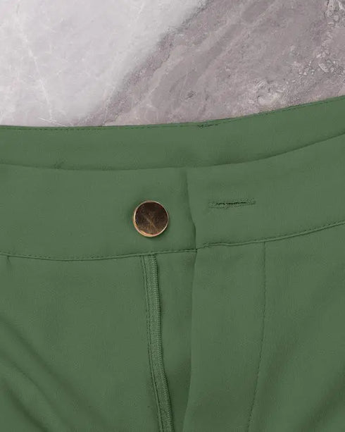 2 Piece Contrast Binding Sleeveless Slim Fit Tank Top and Striped Pants Sets Tracksuits Match Sets Army green