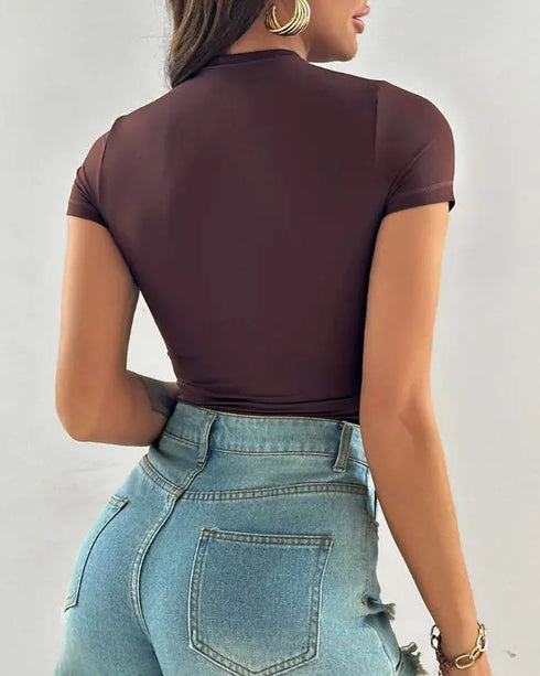 ChicMe ContourX 2-Pack Crewneck Short Sleeve Tee Slim Fit Basic T-Shirts style2