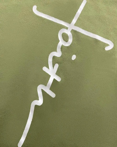 2 Pieces Outfit Letter print Round Neck Short Sleeve Top and Tie Dye Print Elastic Waist Loose Fit Pants Set Casual Pajamas Set green