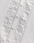 Contrast Lace Hollow Out Long Sleeve Blouse Dress Casual Tied Detail Mini Dress white