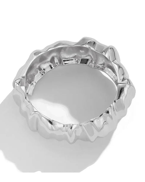 Chunky Irregular Cuff Bracelet Wrist Wrap Bangle Bracelet Jewelry silver