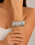 Chunky Irregular Cuff Bracelet Wrist Wrap Bangle Bracelet Jewelry silver