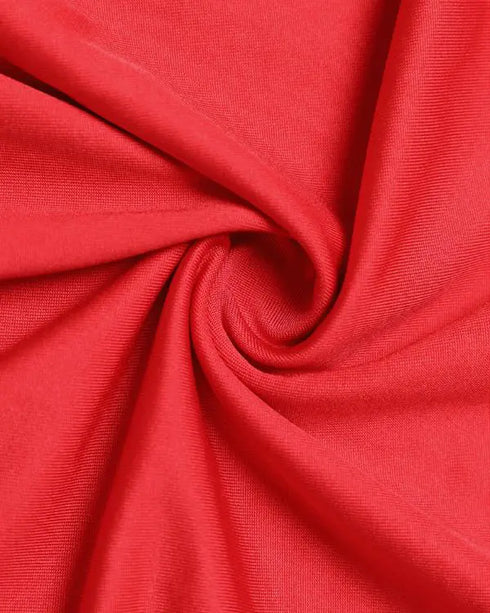Deep V Neck Lantern Sleeve Ruched Pleated A Line Flowy Dress Single Breasted Decor Cinched Waist Party Dress red