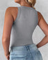 3-Pack Knit Round Neck Thick Strap Racerback Tank Tops(Without Pads) style4