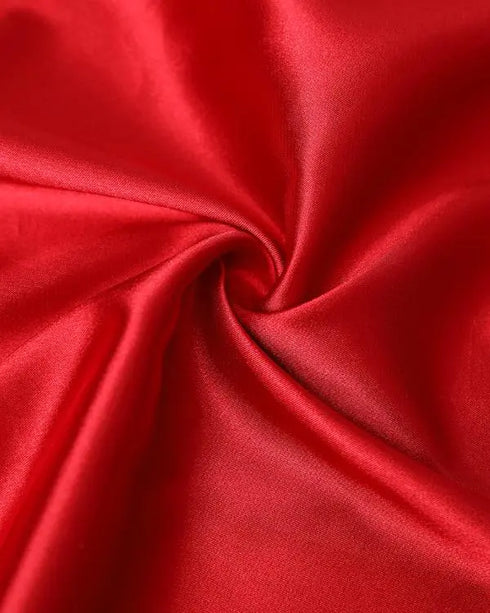 Contrast Lace Crisscross Babydoll Without Thong red