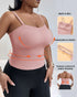 Multi Adjustable Spaghetti Straps Built in Bra Cami Top Sexy Ribbed Slim Fit Workout Camisole Top pink