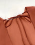 Round Neck Bell Sleeve Casual Backless Tied Detail Jumpsuit brown