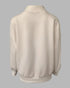 Contrast Sequin Long Sleeve Drop Shoulder Sweatshirt Casual Zipper Side Top Apricot