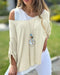 2 Piece Sleeveless Casual Basic Tank Roll Tab Long Sleeve V Neck Pullover Top Set Apricot