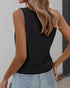 V-Neck Casual Sleeveless Top black