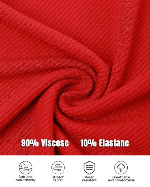 O-Neck Sleeveless Basic Slim Fit Skinny Tank Casual Top(Without Pads) red