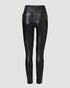 ChicMe CurveEase PU Leather Leggings High Waist Curved Fleece Lined Tights Casual Pants black