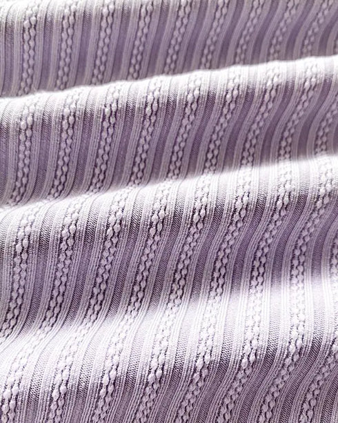 2 Piece Lace Trim Side Slit Bowknot Decor Modal Cami Sleep Dress Cardigan Nightdress Set purple