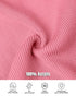Crewneck Long Sleeve Ribbed Top Half Zipper Design Casual Pullover Tops pink