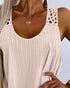 Hollow Out Crochet Lace Tank Top Apricot