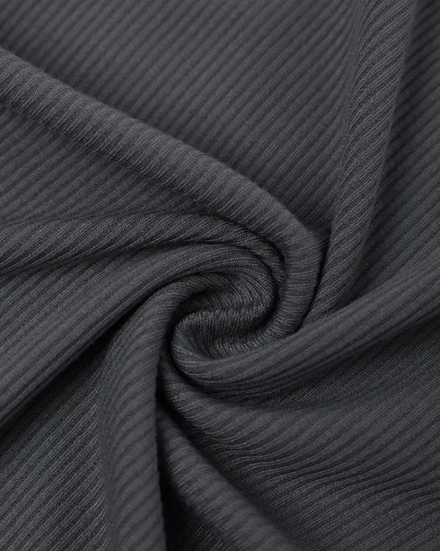 O-Neck Sleeveless Basic Slim Fit Skinny Tank Casual Top(Without Pads) Dark grey