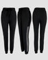 2 Pieces Letter Print Round Neck Sheer Mesh Patchwork Top and Casual Pocket Design Slim Fit Pants Set black