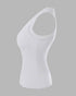 ChicMe Built-in Bra Ribbed Round Neck Tank Top white