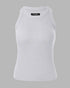 ChicMe Built-in Bra Ribbed Round Neck Tank Top white