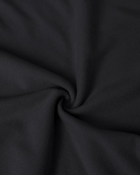 2 Piece Faith Geometric Print Outfit Long Sleeve Skew Neck Pullover Tops Stretchy Waist Pants Set Tracksuit black