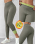 ChicMe ShapeLift Fleece Lined Active Pants Thick Soft Tummy Control Termal Warm Winter Shaping Pants Olive green